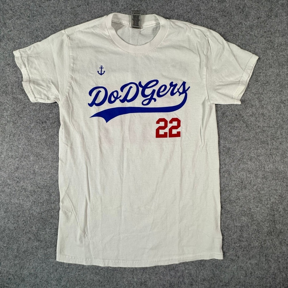 Dodgers LA Sorority Gildan T Shirt Womens Small White Delta Gamma Tee